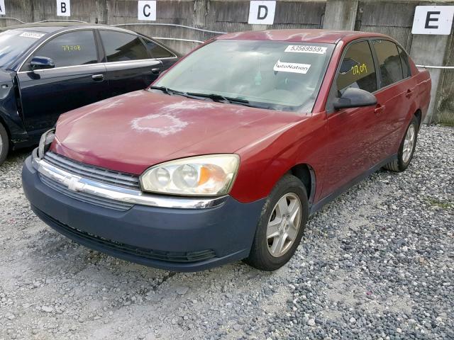 1G1ZT52875F118431 - 2005 CHEVROLET MALIBU LS RED photo 2