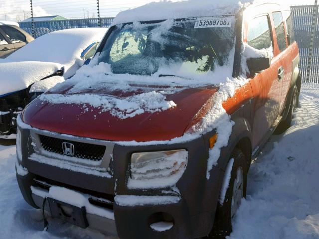 5J6YH18513L800580 - 2003 HONDA ELEMENT EX RED photo 2