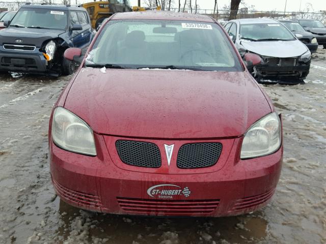 1G2AS55H697101708 - 2009 PONTIAC G5 SE RED photo 9