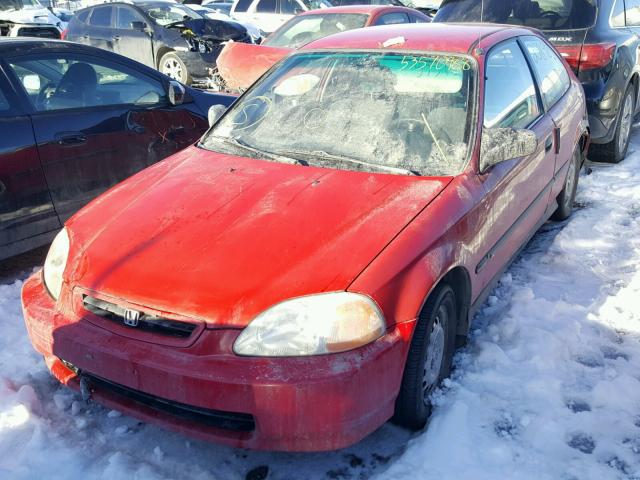 2HGEJ6420WH012253 - 1998 HONDA CIVIC CX RED photo 2