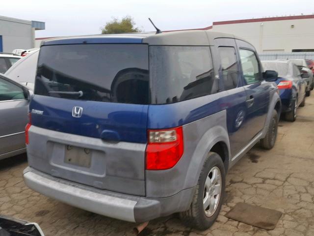 5J6YH28583L000798 - 2003 HONDA ELEMENT EX BLUE photo 4