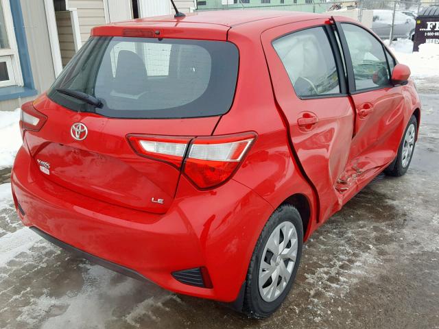 VNKKTUD30JA099370 - 2018 TOYOTA YARIS L RED photo 4