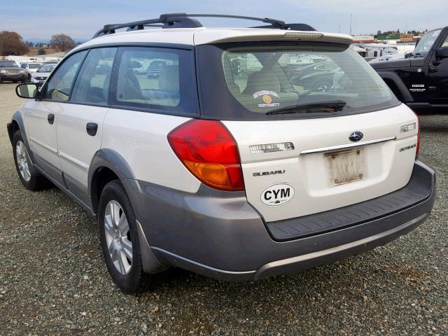 4S4BP61C157334936 - 2005 SUBARU LEGACY OUT WHITE photo 3