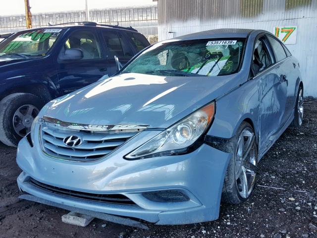 5NPEB4AC2BH044474 - 2011 HYUNDAI SONATA GLS BLUE photo 2