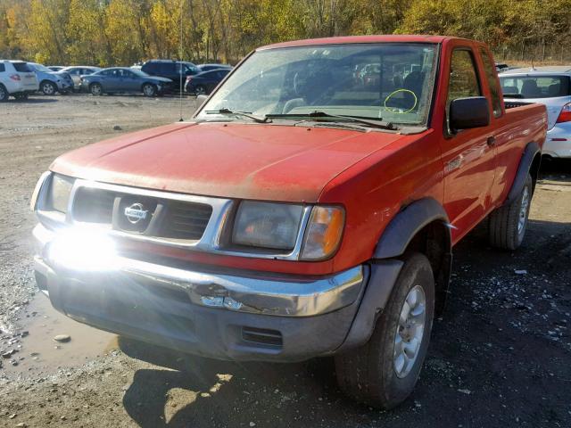 1N6ED26Y3XC312659 - 1999 NISSAN FRONTIER K RED photo 2