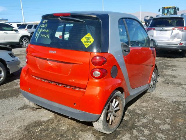 WMEEJ31X18K125249 - 2008 SMART FORTWO PUR RED photo 4