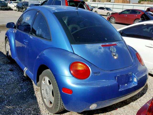 3VWCT21CX1M411782 - 2001 VOLKSWAGEN NEW BEETLE ლურჯი ფოტო 3