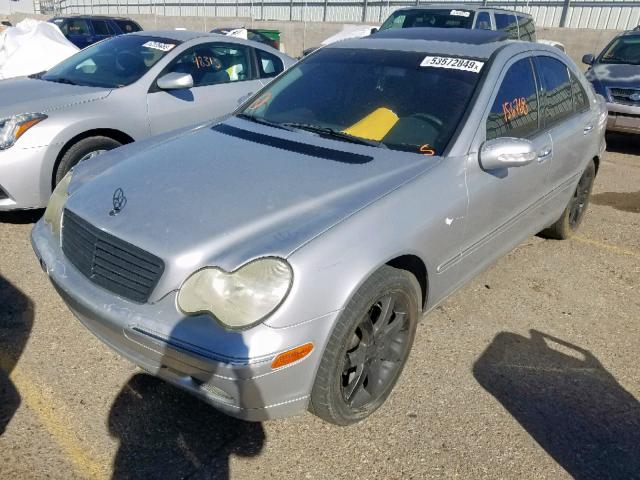 WDBRF61J51F103735 - 2001 MERCEDES-BENZ C 240 GRAY photo 2