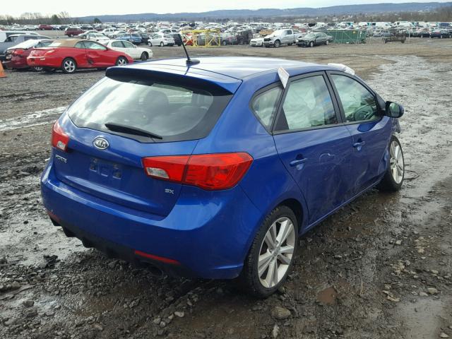 KNAFW5A39B5451784 - 2011 KIA FORTE SX BLUE photo 4