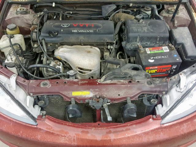 4T1BE32K92U089777 - 2002 TOYOTA CAMRY LE RED photo 7