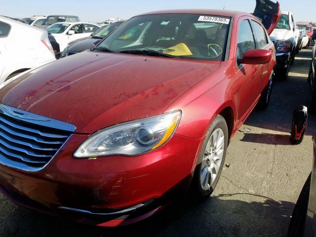 1C3CCBAB5DN647135 - 2013 CHRYSLER 200 LX RED photo 2