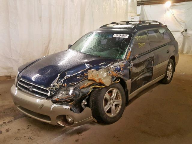 4S3BH675517606649 - 2001 SUBARU LEGACY OUT BLUE photo 2