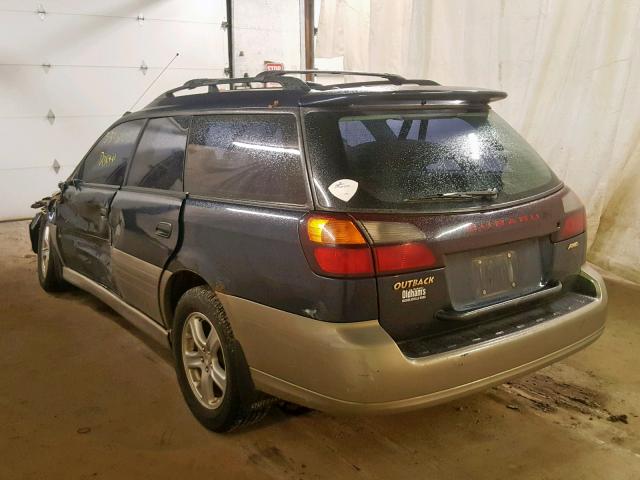 4S3BH675517606649 - 2001 SUBARU LEGACY OUT BLUE photo 3