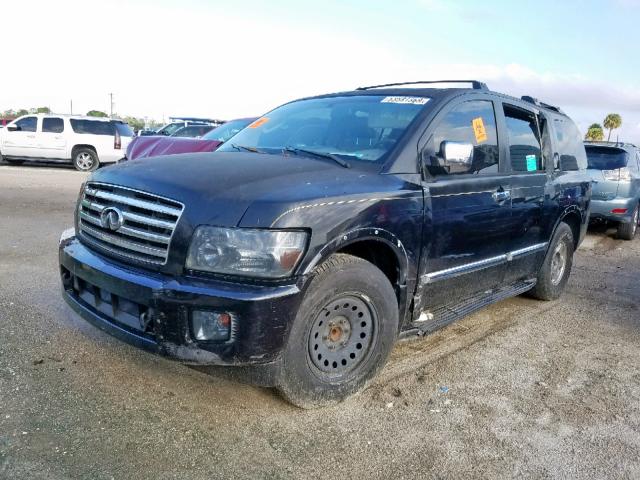 5N3AA08AX5N809131 - 2005 INFINITI QX56 BLACK photo 2