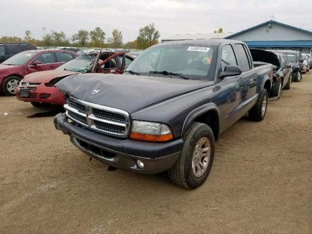 1D7HL38K84S621469 - 2004 DODGE DAKOTA QUA GRAY photo 2