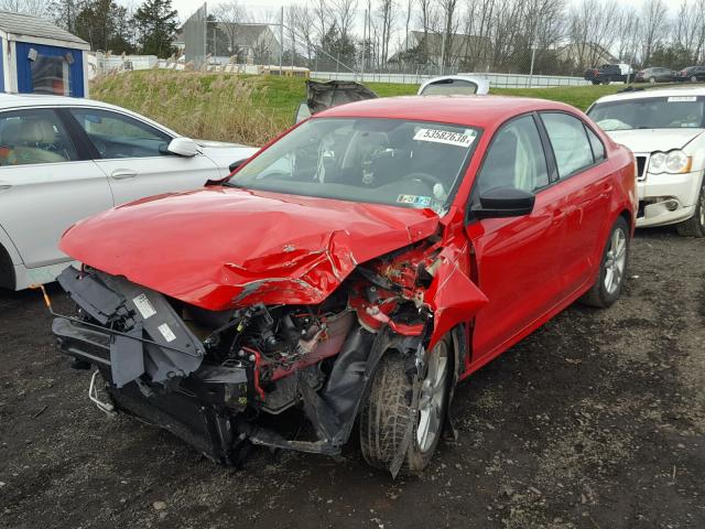 3VW2K7AJ4EM210413 - 2014 VOLKSWAGEN JETTA BASE 红色 照片 2