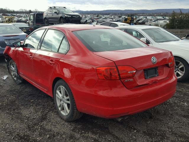 3VW2K7AJ4EM210413 - 2014 VOLKSWAGEN JETTA BASE 红色 照片 3