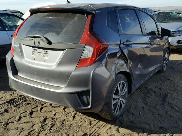 3HGGK5G82FM767163 - 2015 HONDA FIT EX GRAY photo 4