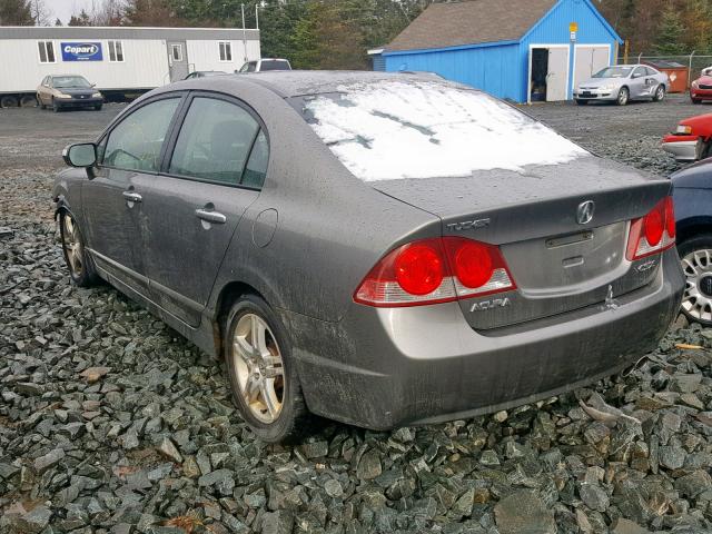 2HHFD56796H202174 - 2006 ACURA CSX PREMIU GRAY photo 3