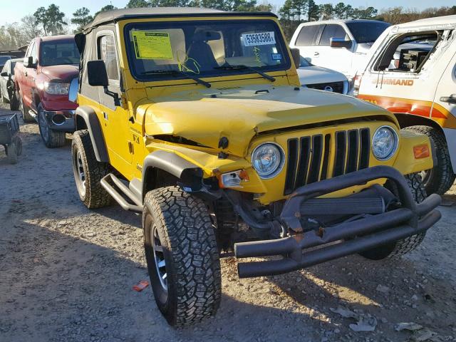 1J4FA39S82P721121 - 2002 JEEP WRANGLER / YELLOW photo 1