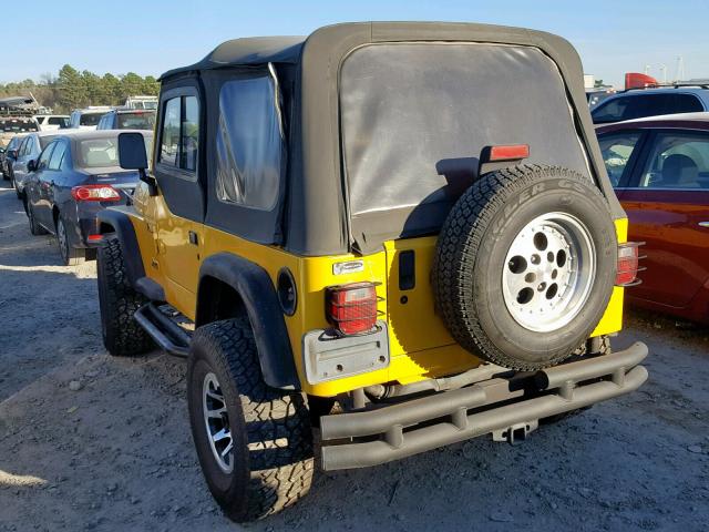 1J4FA39S82P721121 - 2002 JEEP WRANGLER / YELLOW photo 3