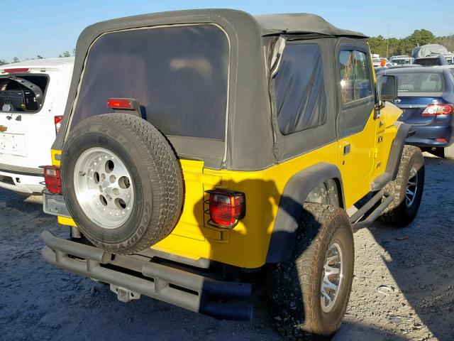 1J4FA39S82P721121 - 2002 JEEP WRANGLER / YELLOW photo 4