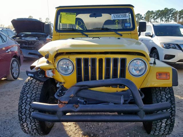 1J4FA39S82P721121 - 2002 JEEP WRANGLER / YELLOW photo 9