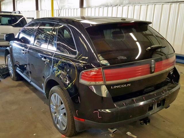 2LMDU88C69BJ02336 - 2009 LINCOLN MKX BLACK photo 3