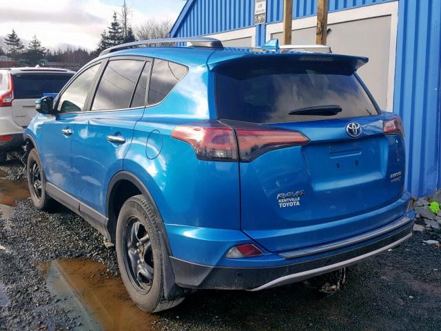 JTMDJREVXHD134445 - 2017 TOYOTA RAV4 HV LI BLUE photo 3