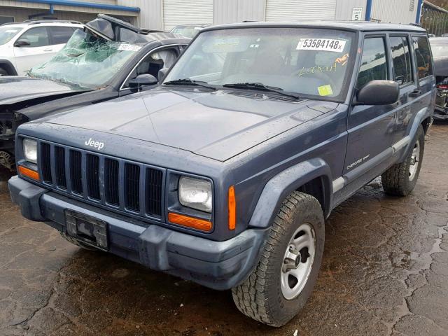 1J4FF48S41L587626 - 2001 JEEP CHEROKEE S BLUE photo 2