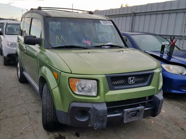 5J6YH18796L007369 - 2006 HONDA ELEMENT EX GREEN photo 1