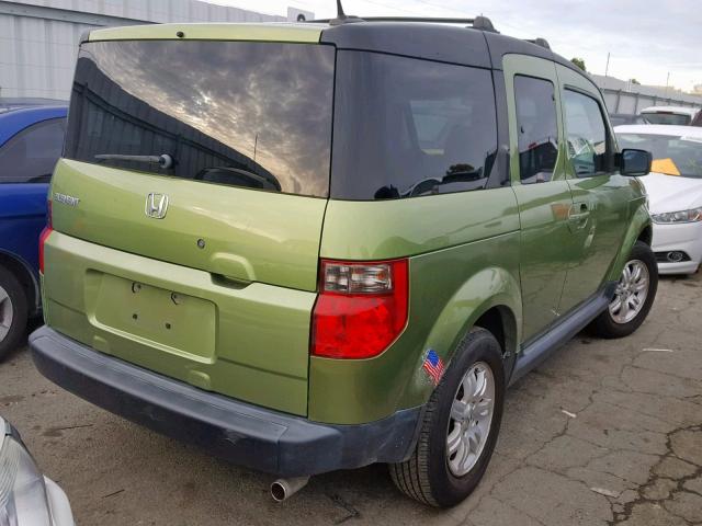 5J6YH18796L007369 - 2006 HONDA ELEMENT EX GREEN photo 4