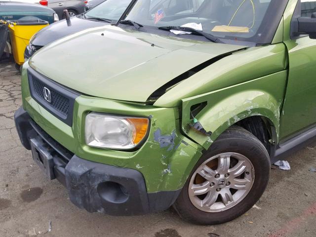 5J6YH18796L007369 - 2006 HONDA ELEMENT EX GREEN photo 9