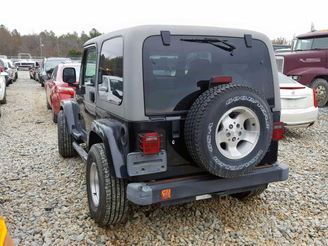 1J4FA59S93P307486 - 2003 JEEP WRANGLER / BLACK photo 3