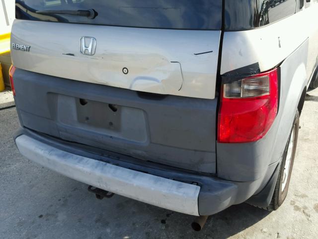 5J6YH28543L040893 - 2003 HONDA ELEMENT EX SILVER photo 9