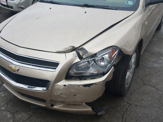 1G1ZG57B48F283205 - 2008 CHEVROLET MALIBU LS 金色 照片 9