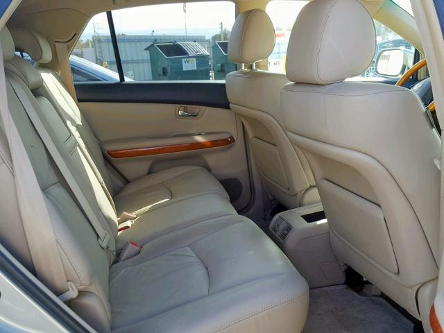 JTJGW31U172004022 - 2007 LEXUS RX 400H BEIGE photo 6