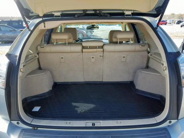 JTJGW31U172004022 - 2007 LEXUS RX 400H BEIGE photo 9