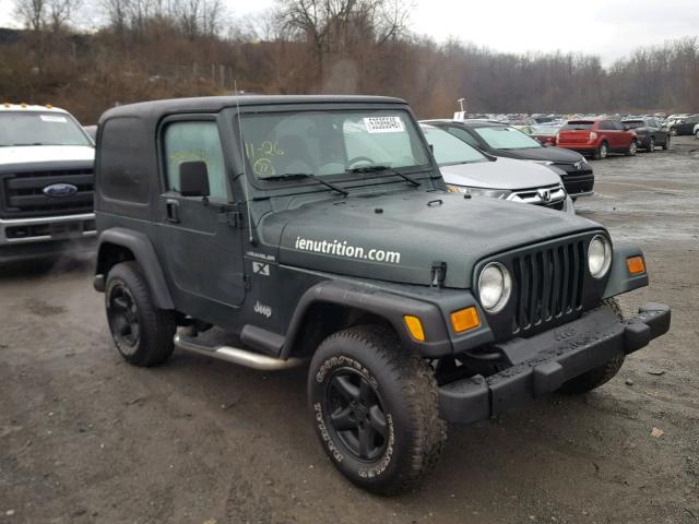 1J4FA39S12P736527 - 2002 JEEP WRANGLER / GREEN photo 1