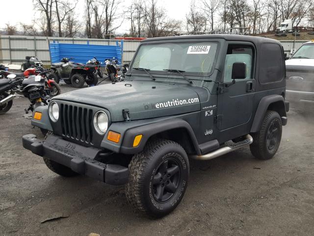 1J4FA39S12P736527 - 2002 JEEP WRANGLER / GREEN photo 2