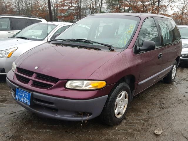 2B4GP25R5XR441729 - 1999 DODGE CARAVAN BURGUNDY photo 2