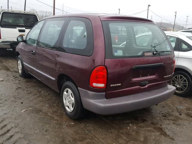 2B4GP25R5XR441729 - 1999 DODGE CARAVAN BURGUNDY photo 3