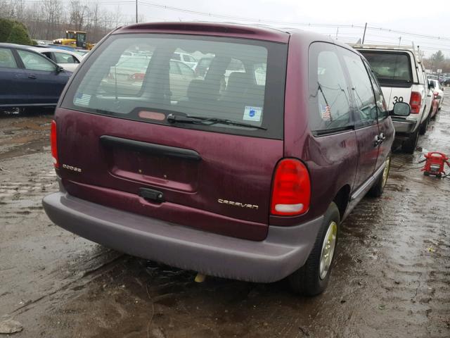 2B4GP25R5XR441729 - 1999 DODGE CARAVAN BURGUNDY photo 4