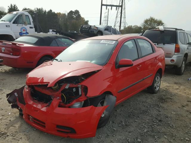 KL1TD5DE9AB107128 - 2010 CHEVROLET AVEO LS RED photo 2