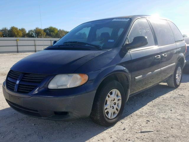 1D4GP25B55B334037 - 2005 DODGE CARAVAN SE BLUE photo 2