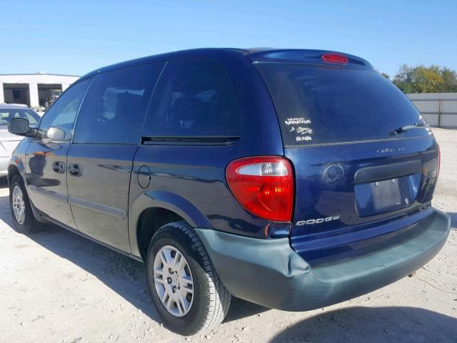 1D4GP25B55B334037 - 2005 DODGE CARAVAN SE BLUE photo 3