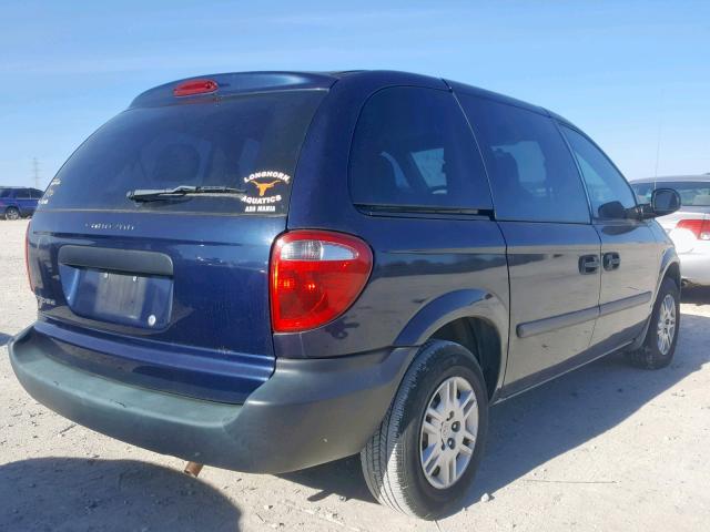 1D4GP25B55B334037 - 2005 DODGE CARAVAN SE BLUE photo 4