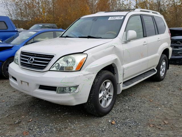 JTJBT20X450081727 - 2005 LEXUS GX 470 WHITE photo 2