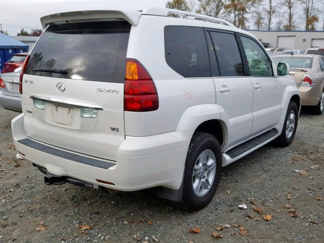 JTJBT20X450081727 - 2005 LEXUS GX 470 WHITE photo 4