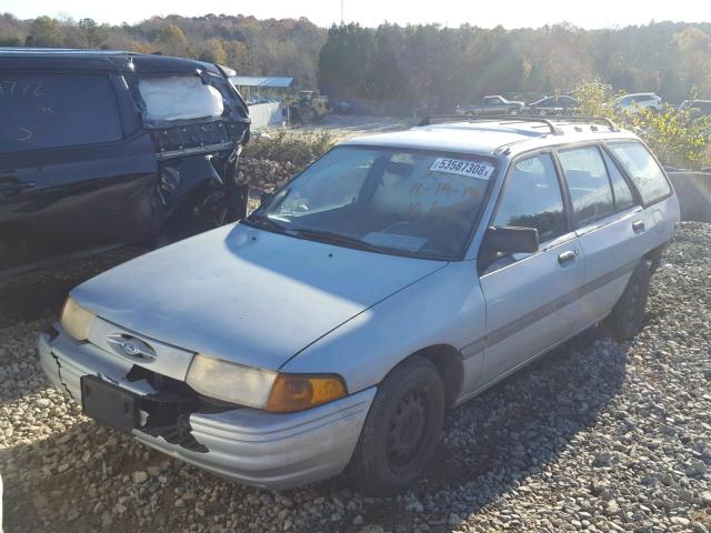 1FAPP15J7PW335223 - 1993 FORD ESCORT LX BLUE photo 2